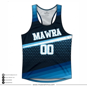 Débardeurs en jersey de coton personnalisés Mawra Premium, design minimaliste, style streetwear, pour la gym, le fitness, les entraînements, sans manches, pour adultes - Product Image 3