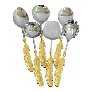Ensemble de couverts à salade en métal de qualité supérieure pour mariage hôtel restaurant à bas prix de l'Inde avec logo personnalisé - Product Image 4
