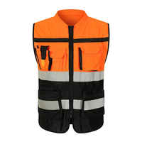 Con logo Personalizado Led Trabajo Ingeniero Reflectante Ropa DE SEGURIDAD Chaqueta Construcción industrial Chaleco de seguridad de malla de alta visibilidad