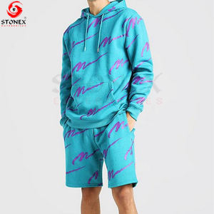 Venta caliente nueva moda último diseño de chándales de algodón con camisa de logotipo personalizado corto y conjunto de hombres cortos - Product Image 5