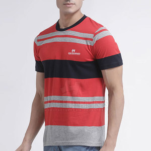 T-shirt décontracté de haute qualité pour hommes Tissu tricoté respirant Conception confortable à col rond Style teint uni unique - Product Image 3