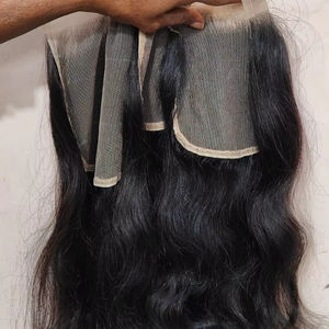 Vente en Gros HD Transparent Suisse Dentelle Fermeture 4x4 5x5 6x6 fermetures Non Transformés Vierge Indien Cheveux Temple Brut Curl Vague Vendeur - Product Image 1