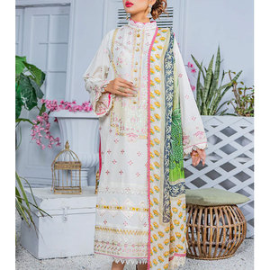 ชุดเดรสผู้หญิงจากเอเชียใต้,ชุดเดรสสนามหญ้าแบบไม่เย็บทรงคาเมซ/ชุดคลุมสนามหญ้าสไตล์ปากีสถานชุดลำลองสำหรับผู้หญิง - Product Image 5