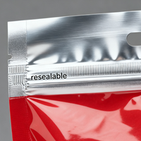 Sacs Mylar personnalisés 3,5g 7g, emballage anti-odeur, pochette verticale avec fermeture éclair, sac d'emballage plastique réutilisable pour poudre de piment