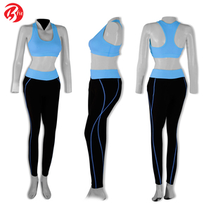 Ensemble 2 pièces d'entraînement par compression soutien-gorge de sport multicolore personnalisé Ensemble de yoga respirant grande taille pour femmes du Pakistan - Product Image 3