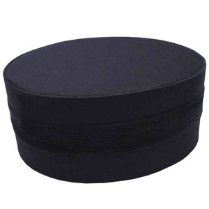 Universal Crown Cap All <b>Black</b> with Braid High Quality Styles Premium Fabric Soft In With hard <b>Top</b> - Product Image 1