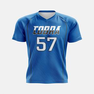 Camiseta Deportiva Personalizable con Ribete en Contraste, Cuello en V y Tejido Transpirable que Absorbe la Humedad para Deportes de Campo - Product Image 1