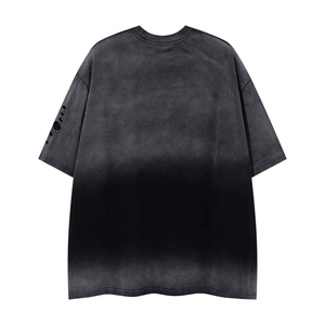 Camisetas de algodón 100% de 220 g con cuello redondo, manga corta, efecto desgastado por el sol, lavado ácido, anti-bolitas y hombros caídos, personalizadas. - Product Image 5