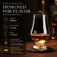 Snifterglas Brandewijn Glas 200ml Kristallen Whiskyglas met Elegante Vorm voor Bar Hotel Restaurant OEM Custom Groothandel