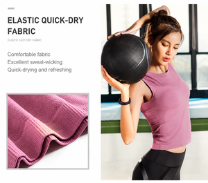 Débardeur de sport sans couture pour femme, design personnalisé, respirant, extensible dans les 4 sens, idéal pour le yoga, le fitness et la gym - Product Image 1