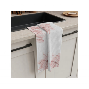 Personnalisé 100% Coton Floral Brodé 16x26 Pouces 115 GSM Fait Main Doux Séchage Rapide Léger Budget Friendly torchons - Product Image 1