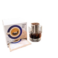 Café en Grano en Bolsa para Verter, Filtros de Papel de Goteo Lento, Listo para Preparar, Tueste Premium, Proceso Honey, 80% Robusta 20% Arábica, Caja de 10 Paquetes