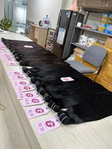 Vente en gros de cheveux vierges alignés cuticules de couleur naturelle lisses du Vietnam - Product Image 4