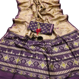 Mano única Color agua hermosa Digital impreso Latkan trabajo novia especial boda y fiesta desgaste suave tela elegante Saree para la venta - Product Image 1