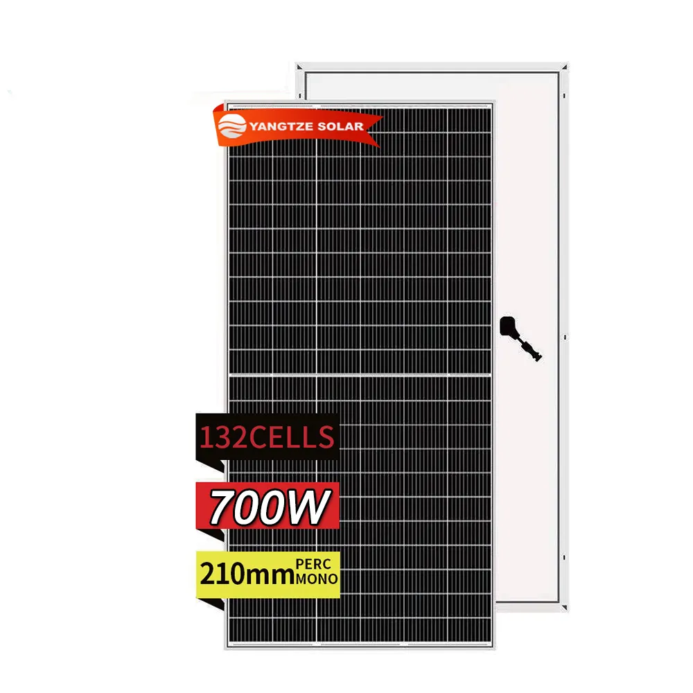 Yangtze solar 660 w 680 w 700 w a+ solarzellen mit 25 jahren garantie solarpanel-dachmontage