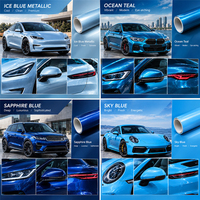 Film de protection de peinture pour voiture, ultra mat, liquide, métallique, bleu, TPU PPF, haute performance, sans déformation