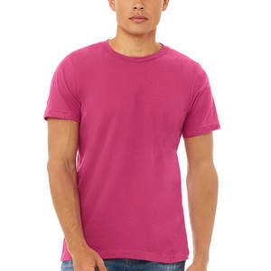 Bella Canvas <b>Mens</b> Crewneck <b>T</b>-<b>Shirt</b> Berry XXXX-large Bella + Canvas <b>Mens</b> Jersey Short Sleeve Crewneck <b>T</b>-<b>Shirt</b> Charity <b>Pink</b> Color - Product Image 2
