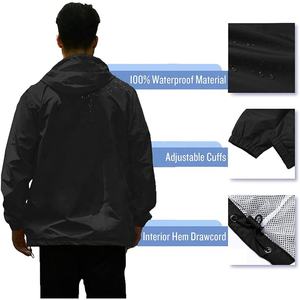 Coupe-vent léger d'hiver unisexe avec capuche de protection solaire Veste de sport de plein air respirante à fermeture éclair imperméable à l'avant avec logo - Product Image 3