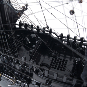 Cajas de madera de tamaño mediano con perlas negras hechas a mano, carteles de pared de estilo náutico Art Deco, vitrina pintada de cedro, artesanías de madera - Product Image 4