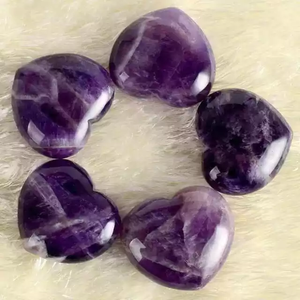 หินอเมทิสต์หัวใจ,พลอยคริสตัลธรรมชาติบำบัดอเมทิสต์หัวใจบวมสำหรับตกแต่ง - Product Image 5