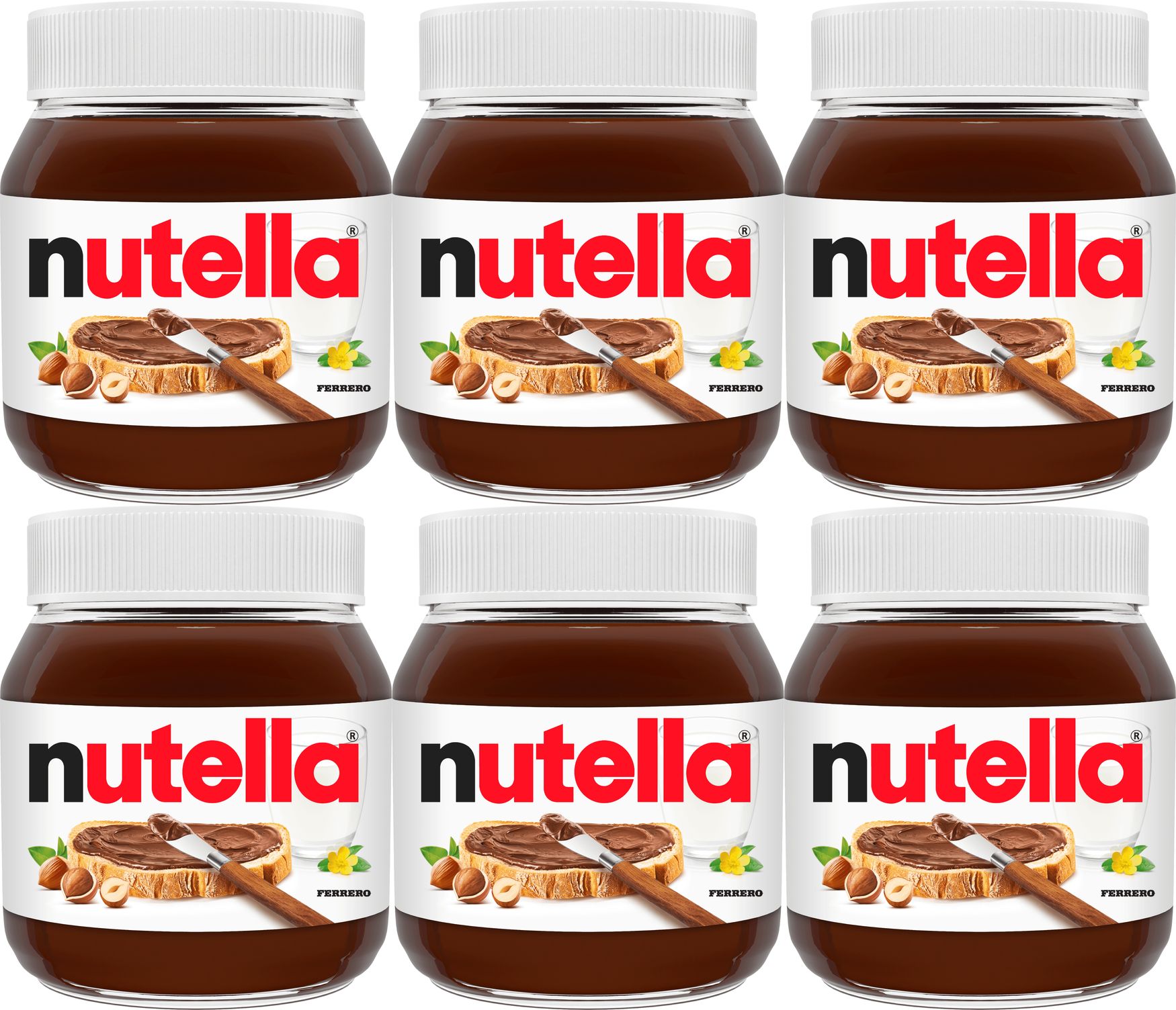 Оптовая продажа, упаковка для шоколада Nutella, 24 шт., упаковка для пищевых продуктов, твердые коричневые кондитерские изделия