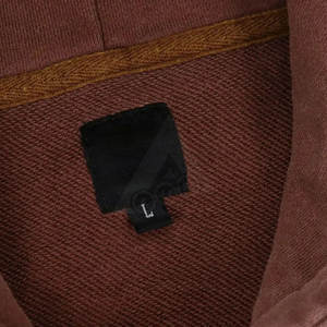 Sudadera con capucha con borde cortado desgastado de algodón/poliéster pesado para hombre de estilo de diseñador patrón de impresión personalizado tinte sólido transpirable - Product Image 5