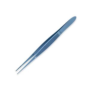 Pince manuelle du fabricant Pince à pansement à revêtement bleu avec mâchoires dentelées fines Outil de dressage droit - Product Image 3