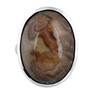 925พลอยแจสเปอร์ทรงรีที่สวยงามแหวนเงินสเตอร์ลิงแหวนชุบเงินคลาสสิกแหวนแฟชั่นสำหรับทุกเพศ - Product Image 5