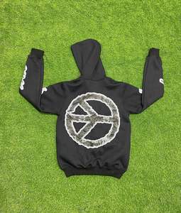 Sudadera con Capucha Oversize 100% Algodón de Secado Rápido, Antiarrugas, Forro Polar, Estilo Urbano de Invierno, Impresión Digital, Bolsillo Personalizado - Product Image 1