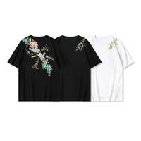 T-shirt de luxe en coton 100% de haute qualité, coupe ample, imprimé logo personnalisé, manches courtes, col rond pour homme