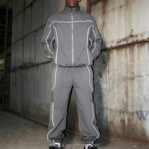 ชุดวอร์ม2ชิ้นสำหรับผู้ชายชุดกันลมไนล่อน100% ผลิตจาก OEM - Product Image 6