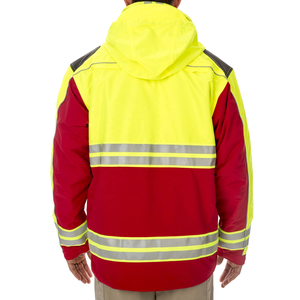 Chaqueta de alta visibilidad para hombre, impermeable, con capucha, personalizada, reflectante, alta visibilidad, chaqueta de trabajo de invierno, chaquetas de trabajo de seguridad para hombre - Product Image 6