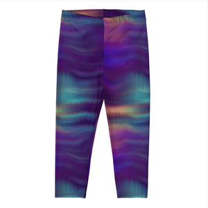 Qualité 92 Polyester 8 Spandex Ultra Doux Collants Casual Vêtements Stretch Pantalon Violet Galaxy Tie Dye D'eau Conception Capri Leggings - Product Image 6