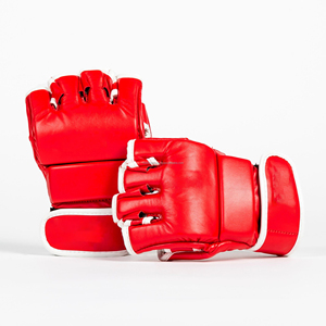Custom Leather MMA Gloves Breathable Sustainable Training Boxing Gloves Hook Loop Closure Non-Slip for Wrist Strap - Product Image 3