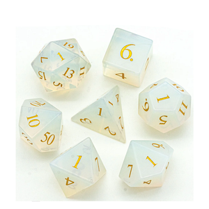 Dados de Piedra de Alta Calidad, Opalita, Cristal Natural, Piedras Preciosas de Sanación Reiki, Piedra Grabada, Juego de Dados Personalizados, Piedra de Cristal Vikinga - Product Image 5