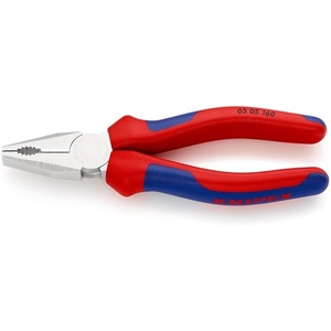 Pince combinée KNIPEX de 160 mm de long, chromée, avec poignées multi-composants pour outils d'atelier - Product Image 1