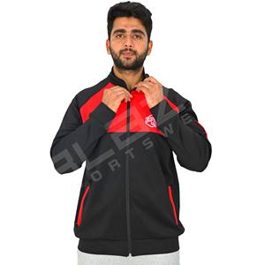 Hombres 80% Poliéster 20% Algodón Contraste Panel Capucha con cordón Hi Vis Full Zip Fleecy Work Hoodie hoodies - Product Image 2