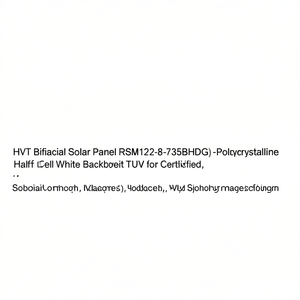 แผงโซลาร์เซลล์แบบสองหน้า HJT รุ่น RSM132-8-735BHDG ผลิตจากโพลีคริสตัลไลน์ซิลิคอนแบบฮาล์ฟเซลล์ แผ่นหลังสีขาว ได้รับการรับรองมาตรฐาน TUV - Product Image 2