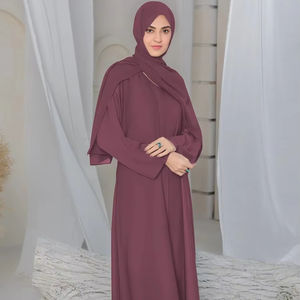 Vêtements islamiques personnalisés Robe musulmane pour femmes Abaya en quantité en vrac 2026 Nouveaux vêtements islamiques Abaya à manches longues pour femmes musulmanes - Product Image 1