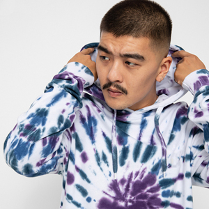 Sudadera con capucha Tie Dye para hombre de invierno de alta calidad con impresión digital Logotipo personalizado Frente 100% Algodón orgánico - Product Image 6