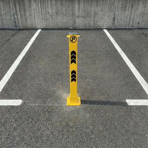 Secure Car Parking Barrier <b>Set</b> of 2-75cm Lockable Steel Barrier - Product Image 2