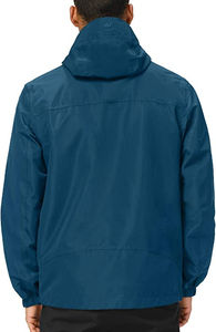 Custom <b>Men's</b> Hooded Pullover Windbreaker <b>Jackets</b> Outdoor Hiking Waterproof Lightweight Front Logo <b>for</b> Winter Rain - Product Image 4