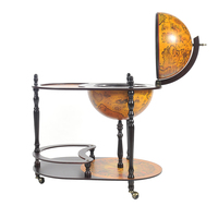 Chariot à boissons NG004 Old Modern Handicrafts, 16,5 pouces, rouge, style vintage, meuble à liqueurs, support en bois, 4 roues, durable, pour hôtel