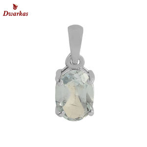 Manufacturer Custom Design 925 Sterling Silver Lab Grown Emerald Gemstone Pendant Necklace - Product Image 4