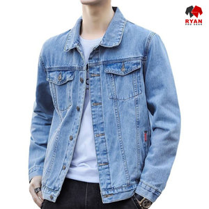 Chaqueta Vaquera Personalizada para Hombre Ryan Pro Gear, Cierre de Botones Cómodo, Logotipo Personalizado, Estilo Sólido para Uso Casual de Invierno - Product Image 6