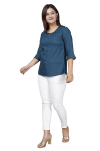 100% ropa de algodón suelta orgánica hecha a mano con volantes banda pijama pantalones cortos de lino para mujer - Product Image 5