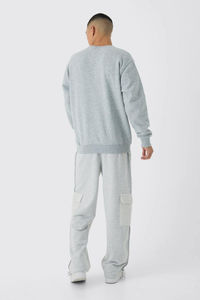 OEM Wholesale Heather Grey <b>Men's</b> Hoodies 100% Cotton Oversized Crew Neck <b>Sweatshirts</b> Breathable Zipper Casual Gym Plain Dyed - Product Image 2