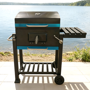 Commercial Premium Large Modern Iron Barbecue Somker Portable Outdoor Trolley <strong>Charcoal</strong> <strong>Grill</strong> - Product Image 1