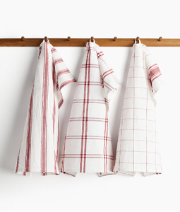 Serviette de cuisine en coton de haute qualité, à rayures vertes et jaunes, verticale, disponible à prix de gros - Product Image 5