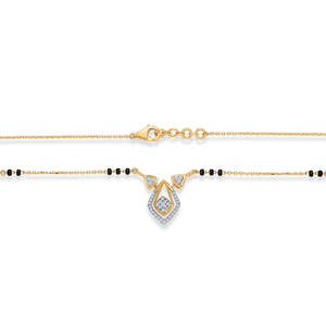 Simplicity Spark Gold & Diamond Mangalsutra moderne pour femmes - Product Image 3